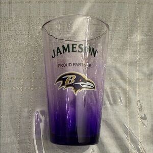 Ravens Purple Glass Tumbler